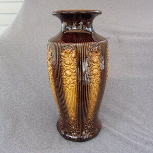 extra large brown 15" vase vintage West Germany 298-38 (W2937)